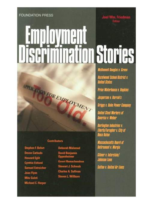 Title details for Employment Discrimination Stories by Joel Friedman - Available